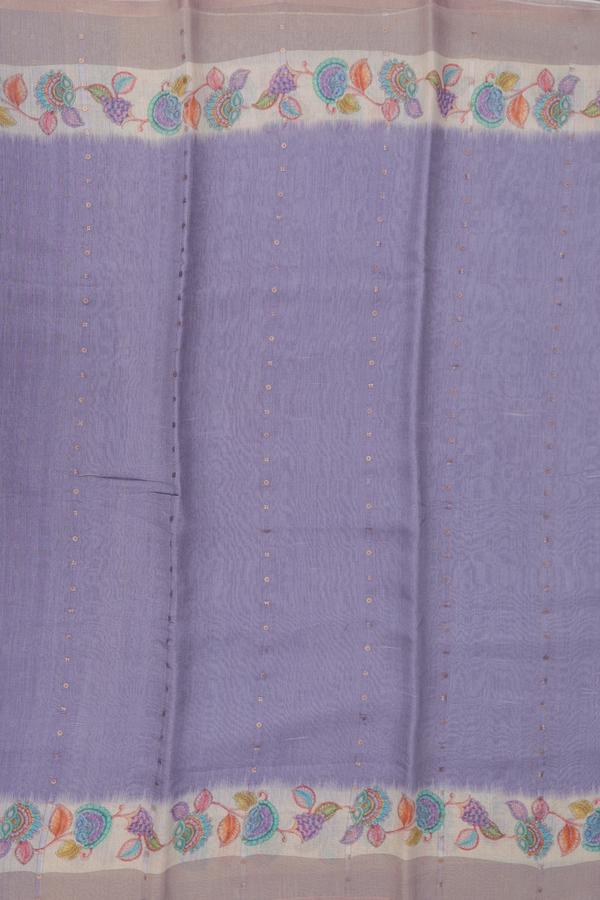 Bailu Silk Saree In Light Purple With Chamki Work