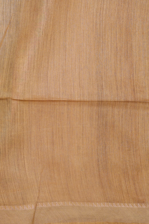 Tussar Silk Saree In Pine Green With Cow Motifs