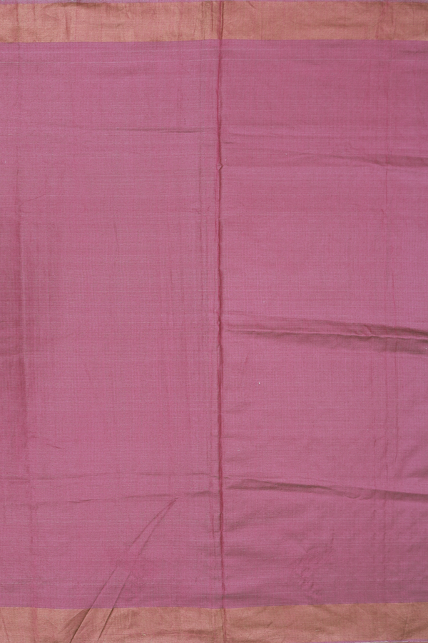 Tussar Silk Saree In Berry Purple With Madhubani Pallu