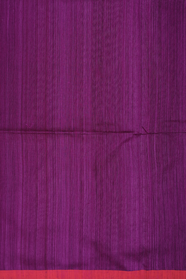 Bailu Silk Saree In Purple With Contrast Border