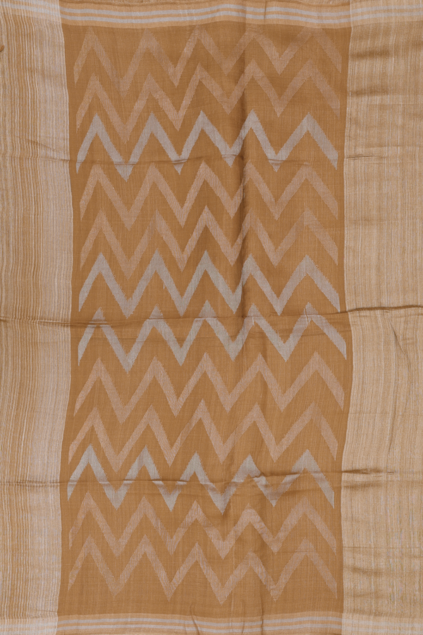 Bailu Silk Saree In Brown With Zari Border