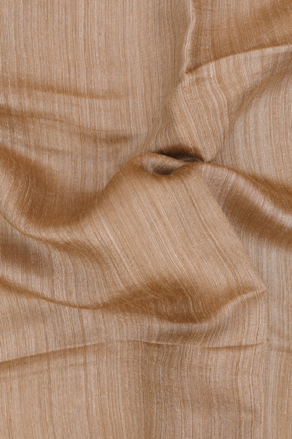 Bailu Silk Saree In Brown With Zari Border