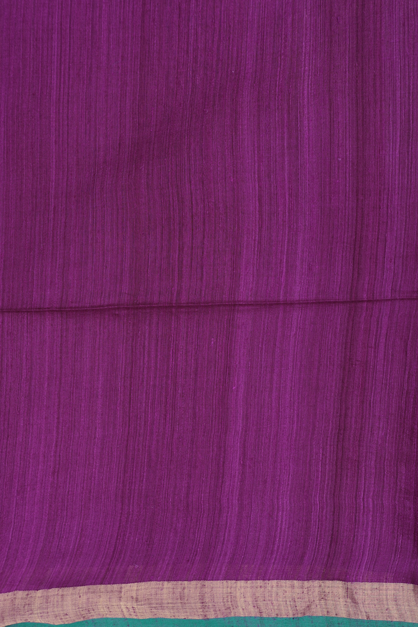 Bailu Silk Saree In Plum Purple With Contrast Border