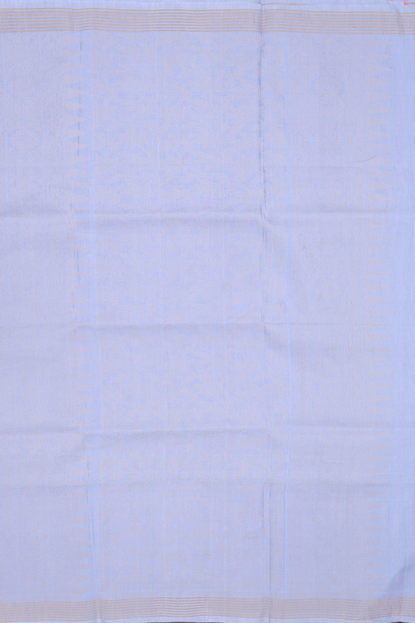 Linen Saree In Pink And Purple With Stripes Design