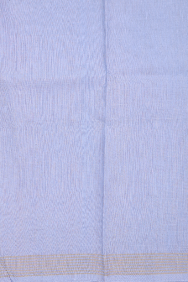 Linen Saree In Pink And Purple With Stripes Design