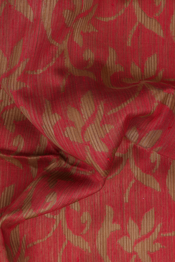Bailu Silk Saree In Brown With Floral Design