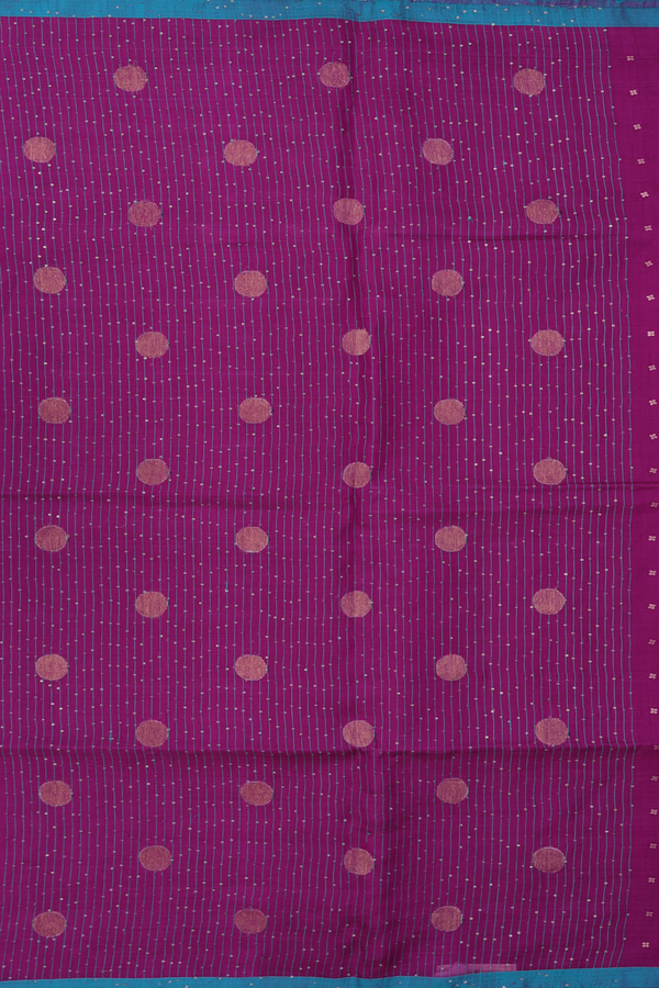 Bailu Silk Saree In Grape Purple With Chamki Work