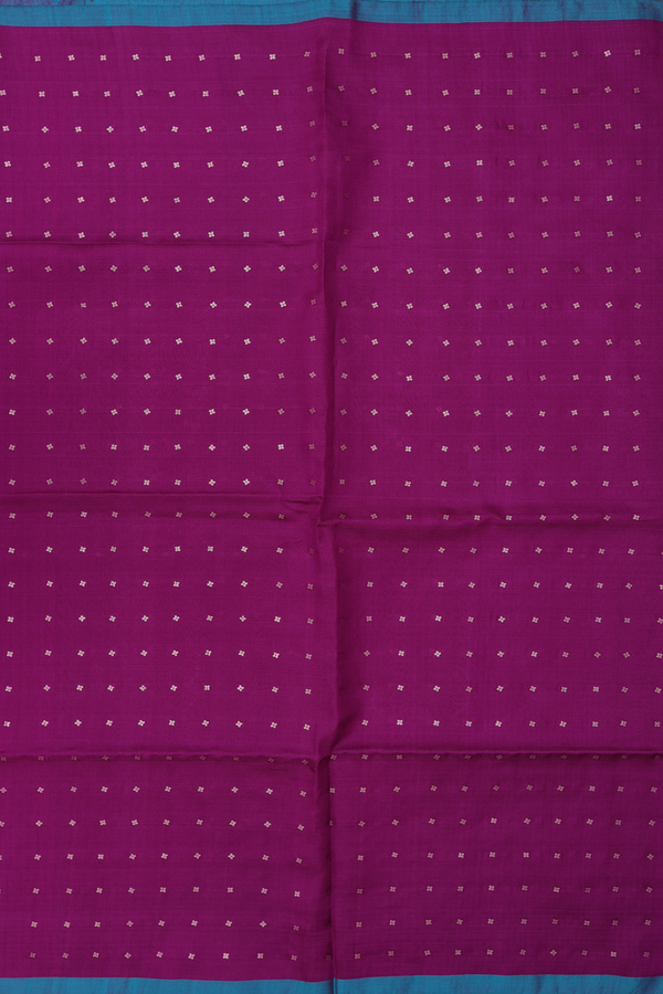 Bailu Silk Saree In Grape Purple With Chamki Work