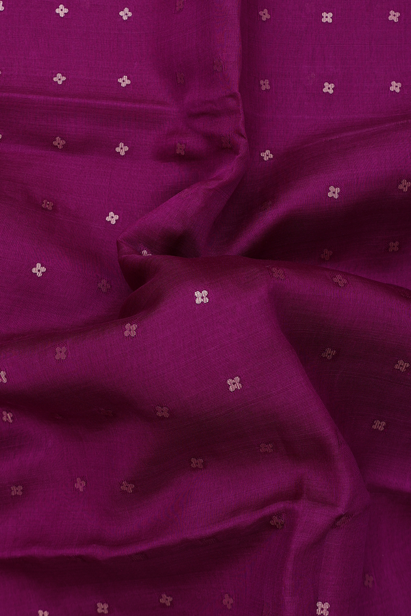 Bailu Silk Saree In Grape Purple With Chamki Work