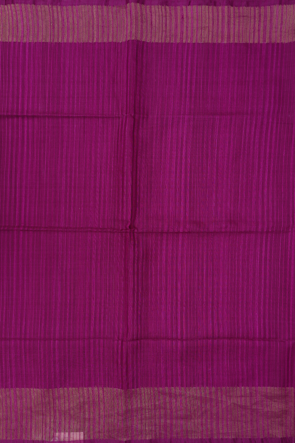 Bailu Silk Saree In Grape Purple With Self Stripes Design