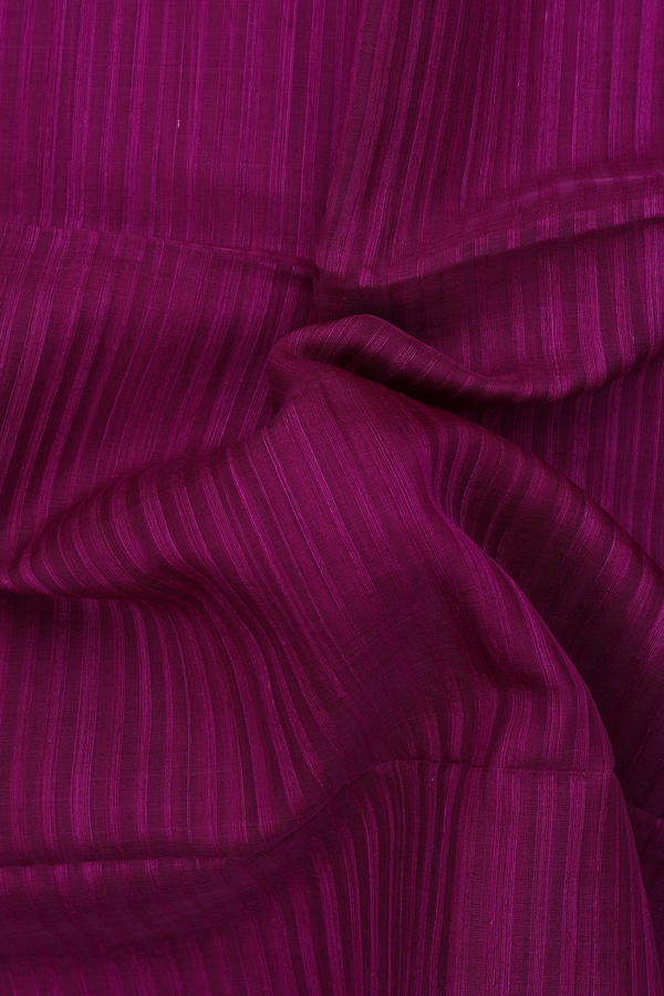 Bailu Silk Saree In Grape Purple With Self Stripes Design