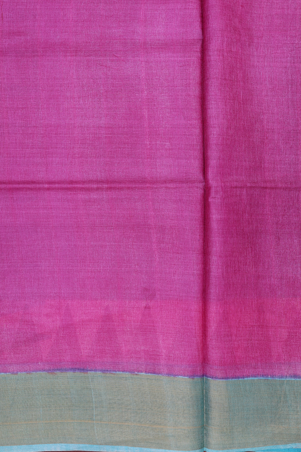 Tussar Silk Saree In Off White With Chevron Design