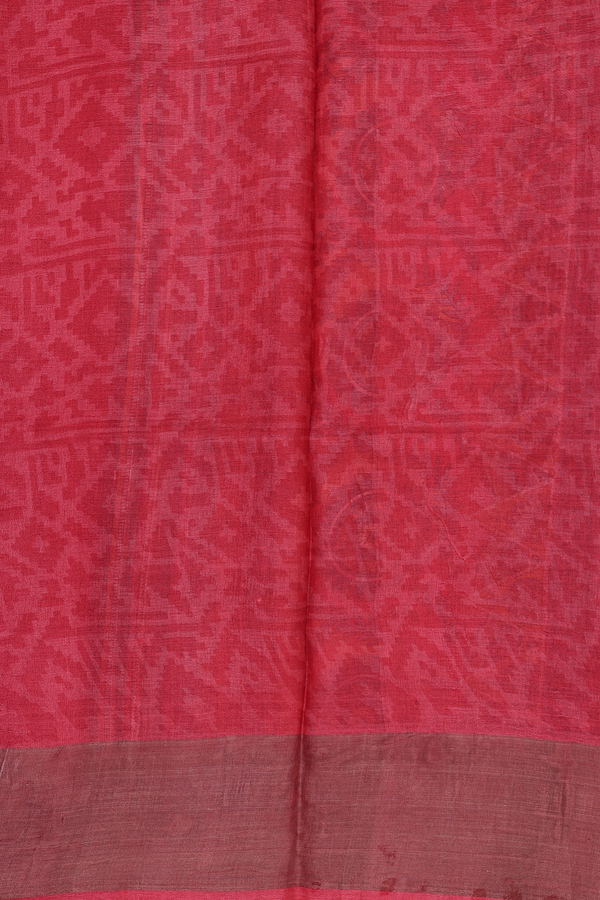 Tussar Silk Saree In Light Orange With Printed Design