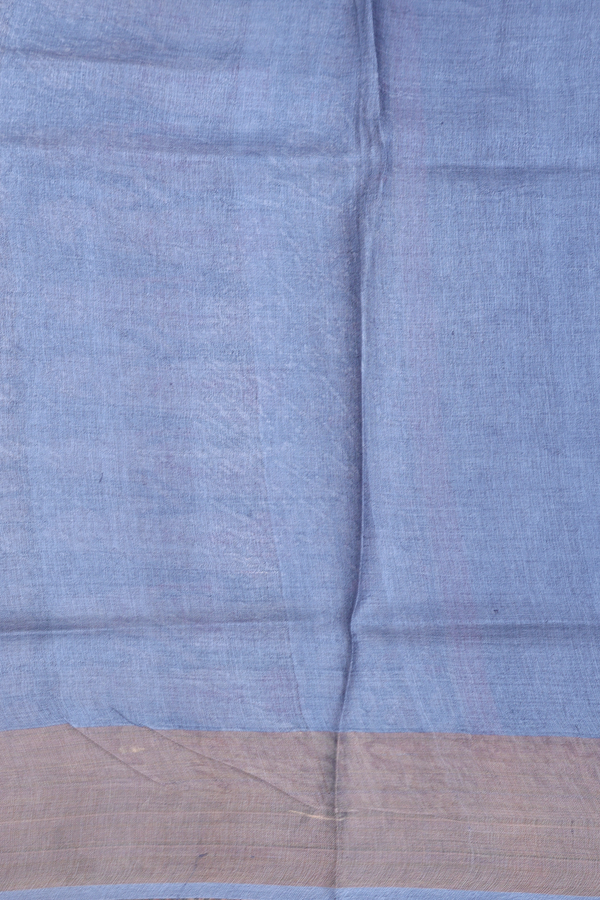 Tussar Silk Saree In Light Brown With Printed Design