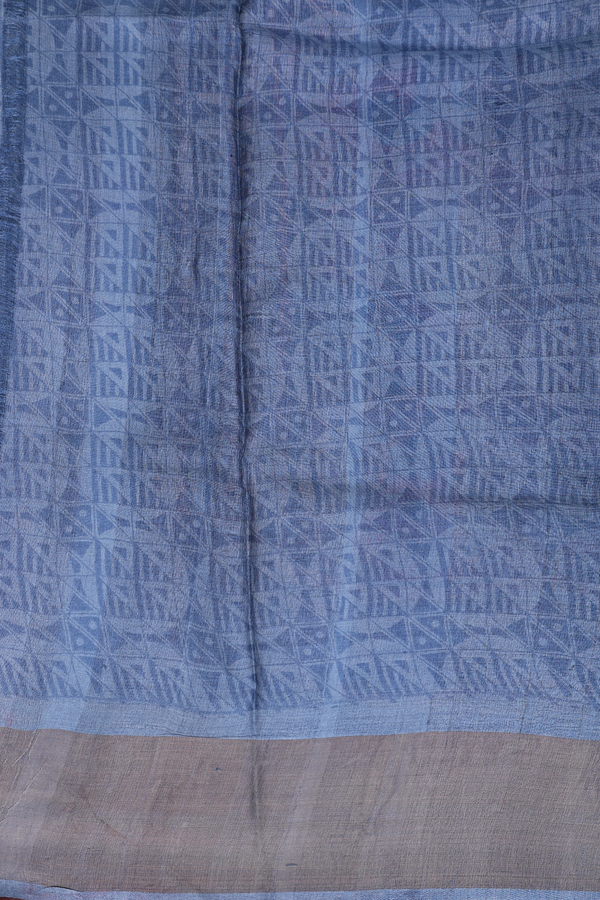 Tussar Silk Saree In Red With Floral Design