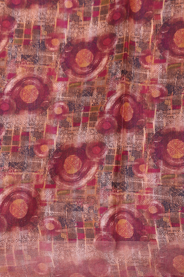 Tussar Silk Saree In Multicolor With Printed Design