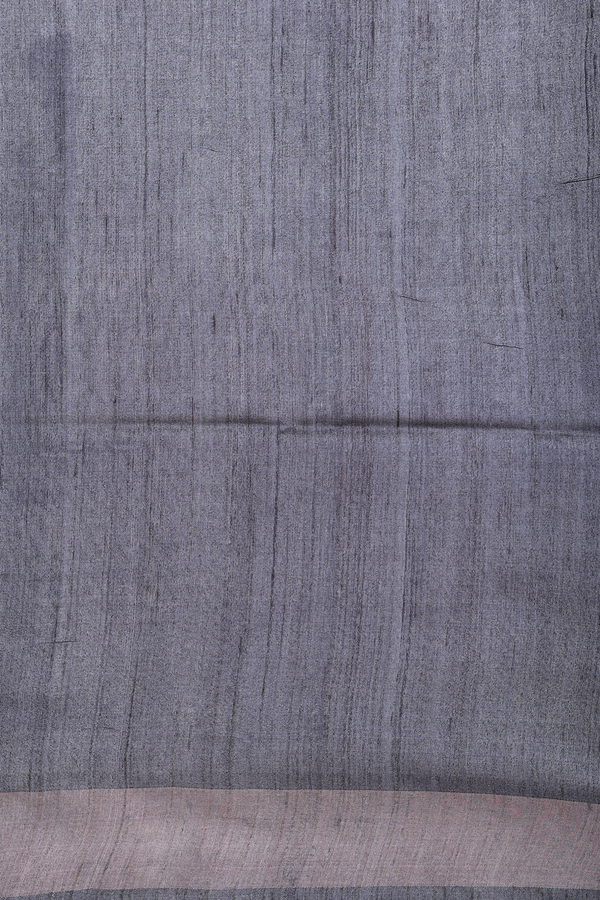 Tussar Silk Saree In Mulberry With Ajrakh Printed Design