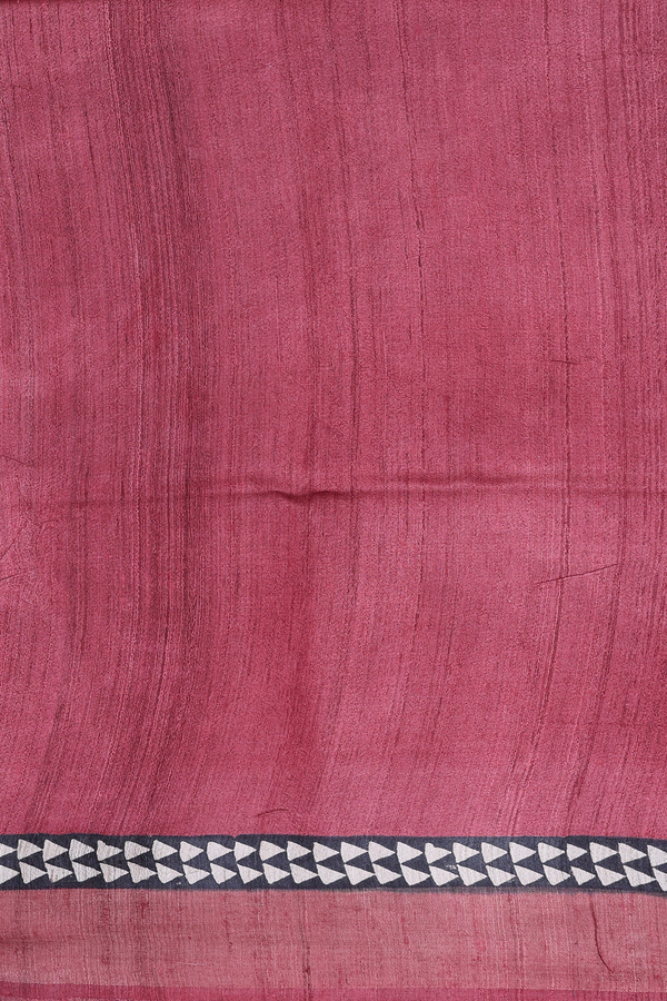Tussar Silk Saree In Off White With Stripes Design
