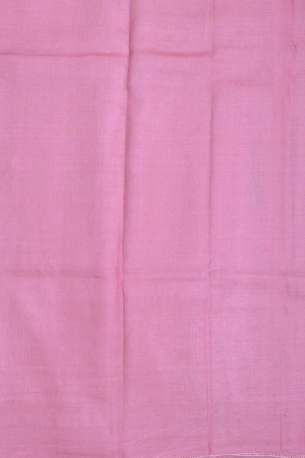 Tussar Silk Saree In Mauve Pink With Threadwork Buttas