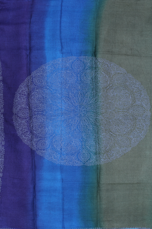 Tussar Silk Saree In Multicolor With Printed Design
