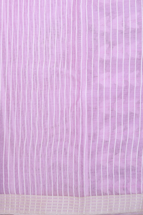 Muslin Bengal Cotton Saree Lilac Pink With Allover Buttas