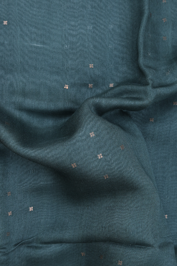 Tussar Silk Saree In Green With Chamki Work