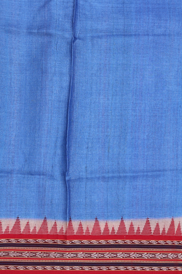 Tussar Silk Saree In Blue With Floral Printed Design