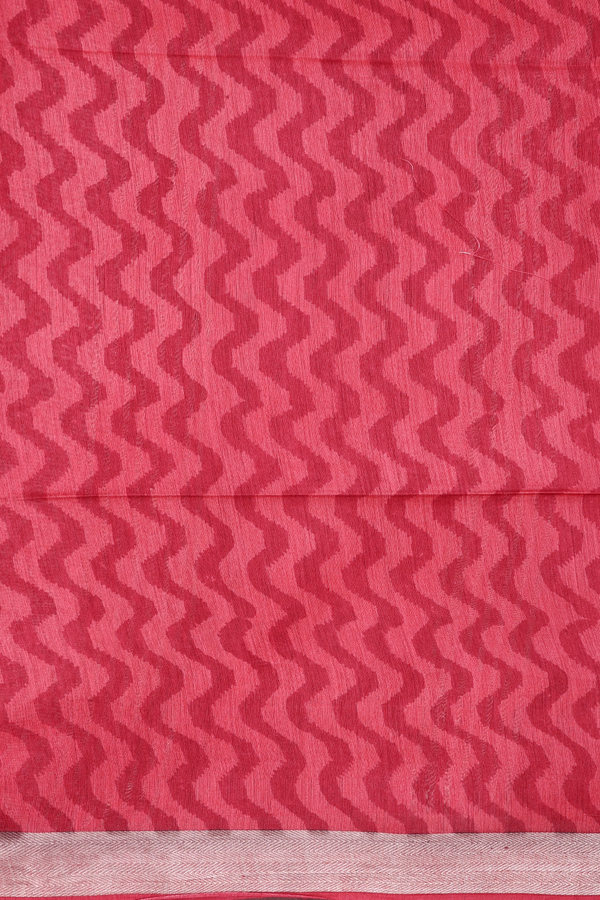 Tussar Silk Saree In Red With Paisley Design