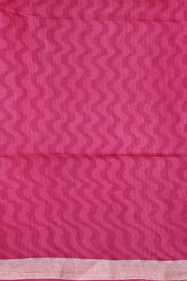 Tussar Silk Saree In Pink With Paisley Design