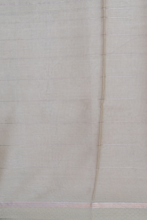 Tussar Silk Saree In Pastel Green With Floral Design