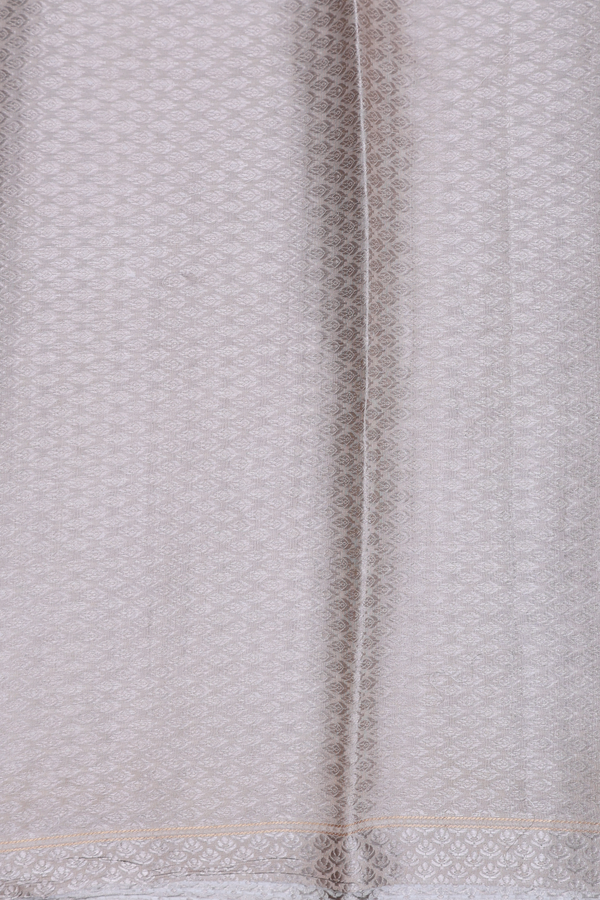 Tussar Silk Saree In Cream Color With Floral Design