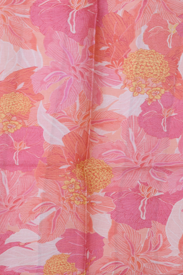 Tussar Silk Saree In Peach With Stripes Design