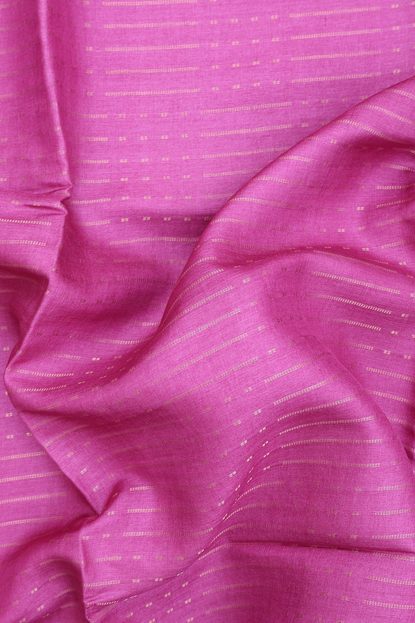 Tussar Silk Saree In Orchid Purple With Stripes Design
