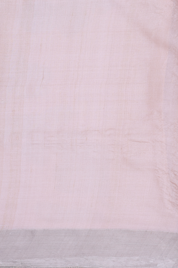 Tussar Silk Saree In Light Pink With Floral Printed Design
