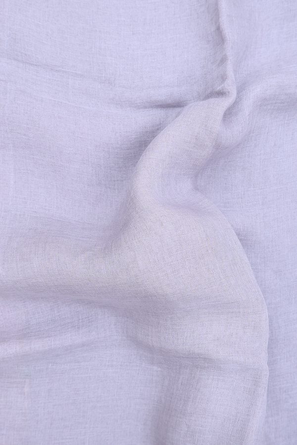 Linen Saree In Plain Light Grey With Zari Border