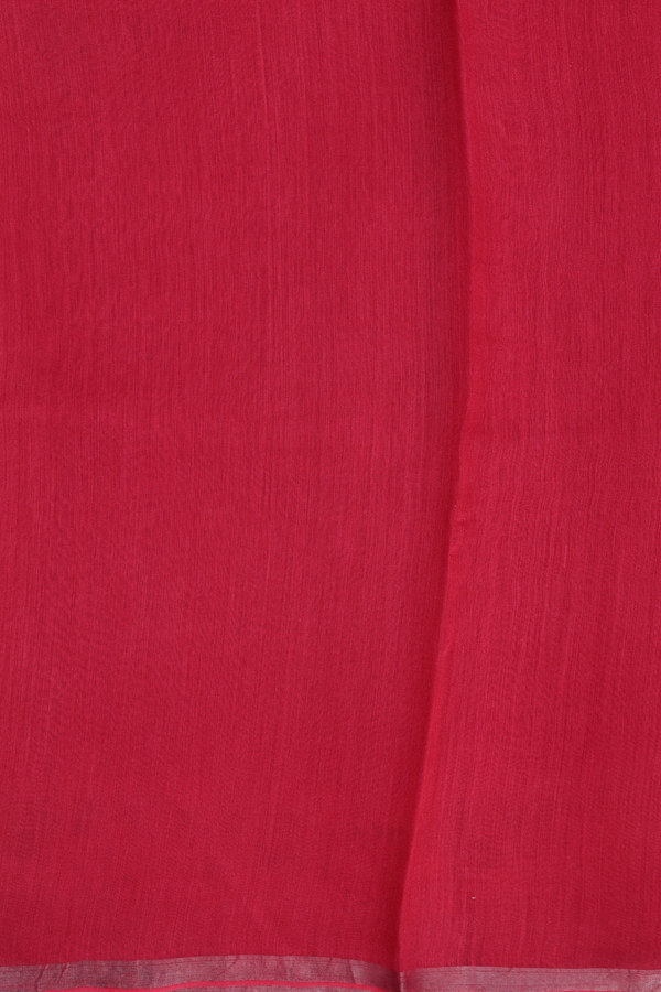 Bailu Silk Saree In Scarlet Red With Stripes Design