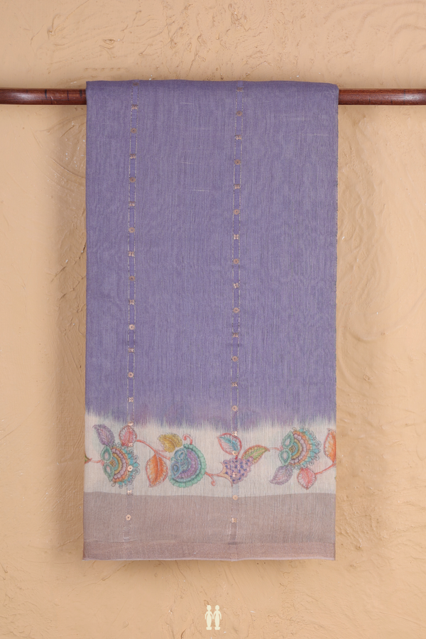 Bailu Silk Saree In Light Purple With Chamki Work