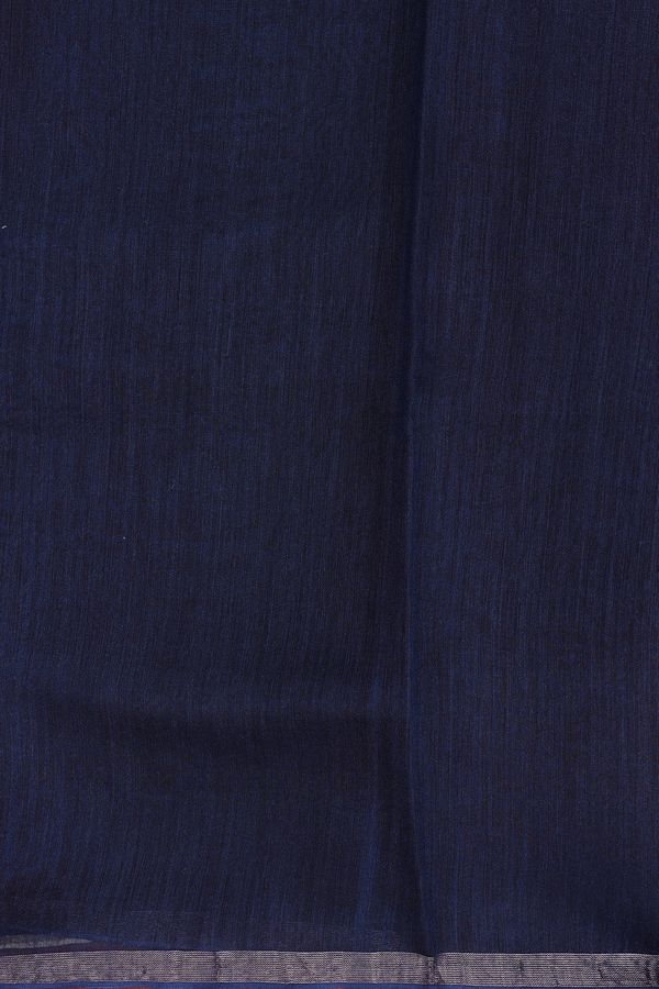 Bailu Silk Saree In Prussian Blue With Stripes Design