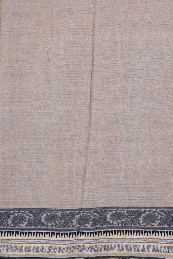 Chanderi Silk Cotton Saree In Cream With Allover Design