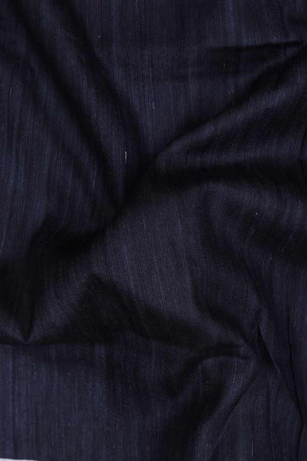 Tussar Silk Saree Plain Black With Madhubani Border