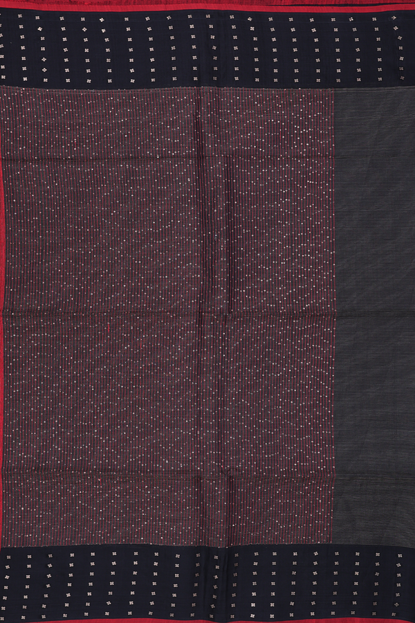 Bailu Silk Saree In Black With Stripes Design