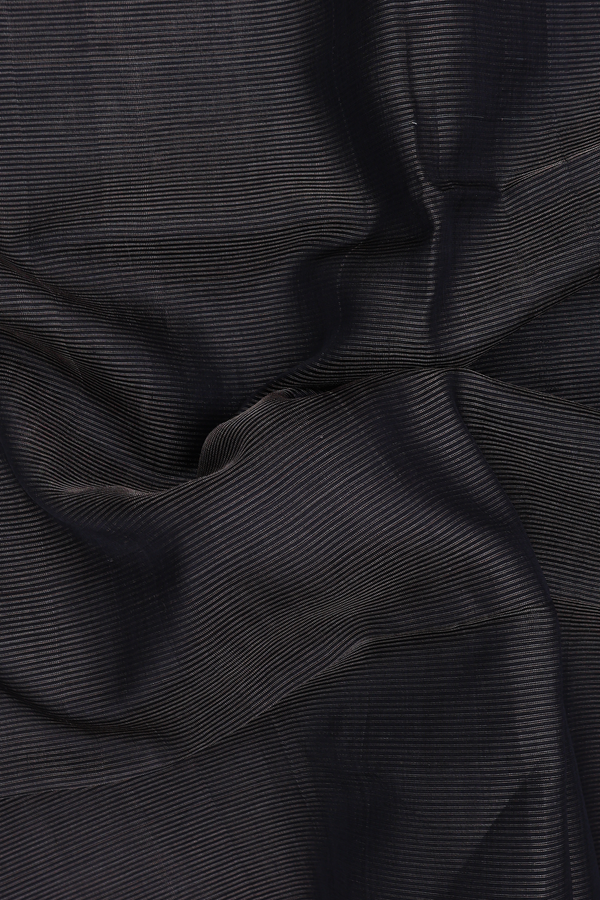 Bailu Silk Saree In Black With Stripes Design