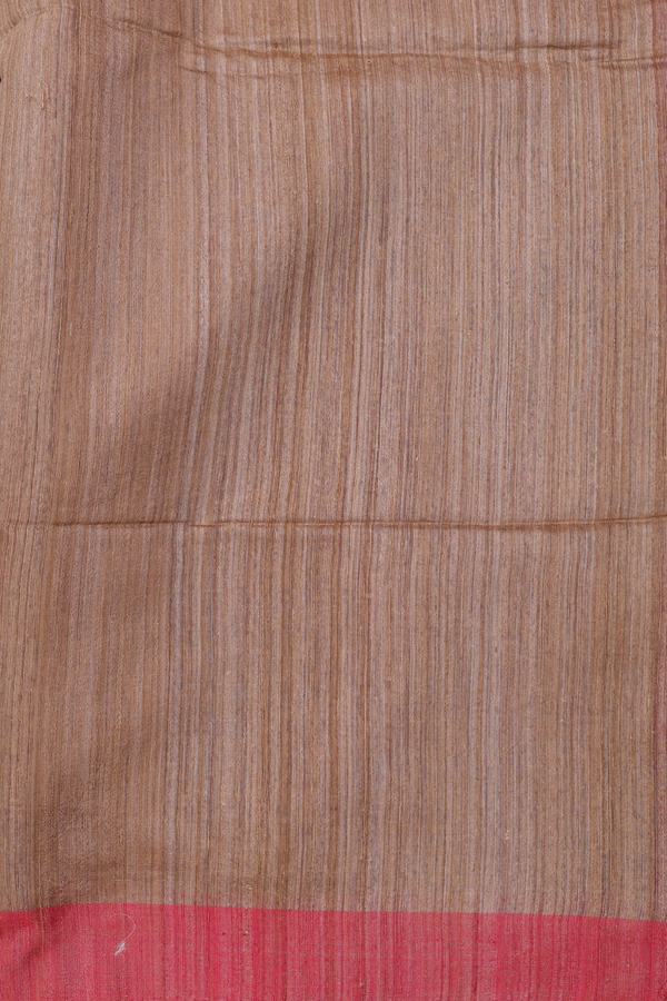 Bailu Silk Saree In Brown With Chamki Work