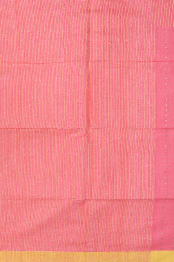 Bailu Silk Saree In Peach With Chamki Work