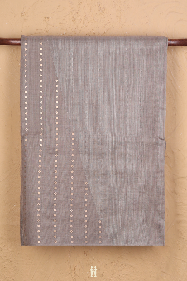 Bailu Silk Saree In Dusty Brown With Chamki Work