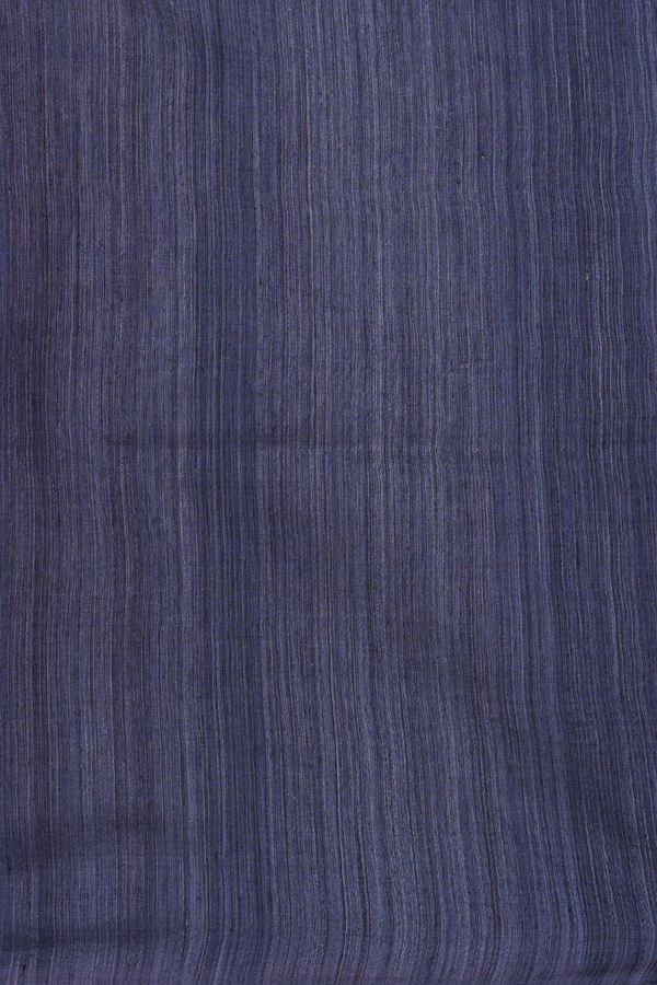 Bailu Silk Saree In Pigeon Blue With Chamki Work