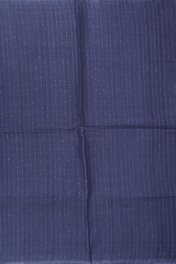 Bailu Silk Saree In Pigeon Blue With Chamki Work