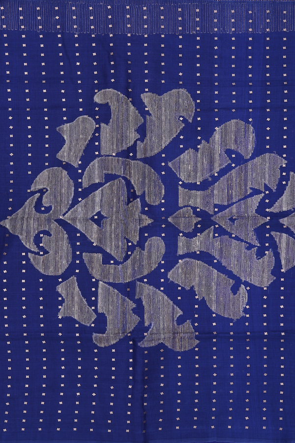 Bailu Silk Saree In Royal Blue With Chamki Work