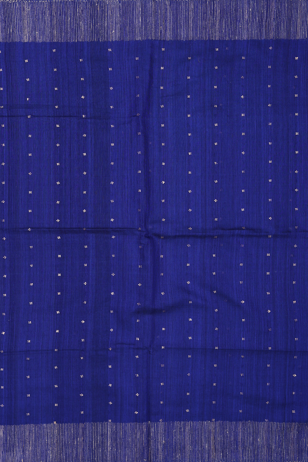 Bailu Silk Saree In Royal Blue With Chamki Work