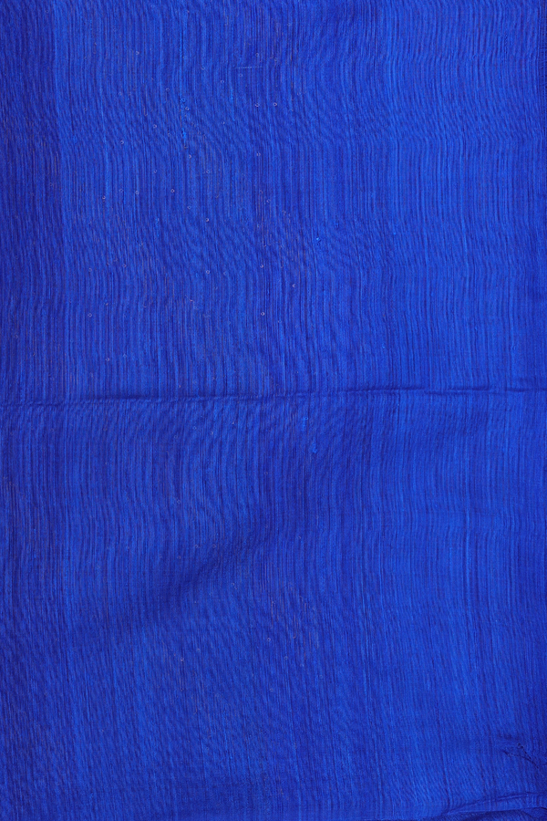 Bailu Silk Saree In Indigo Blue With Diagonal Design